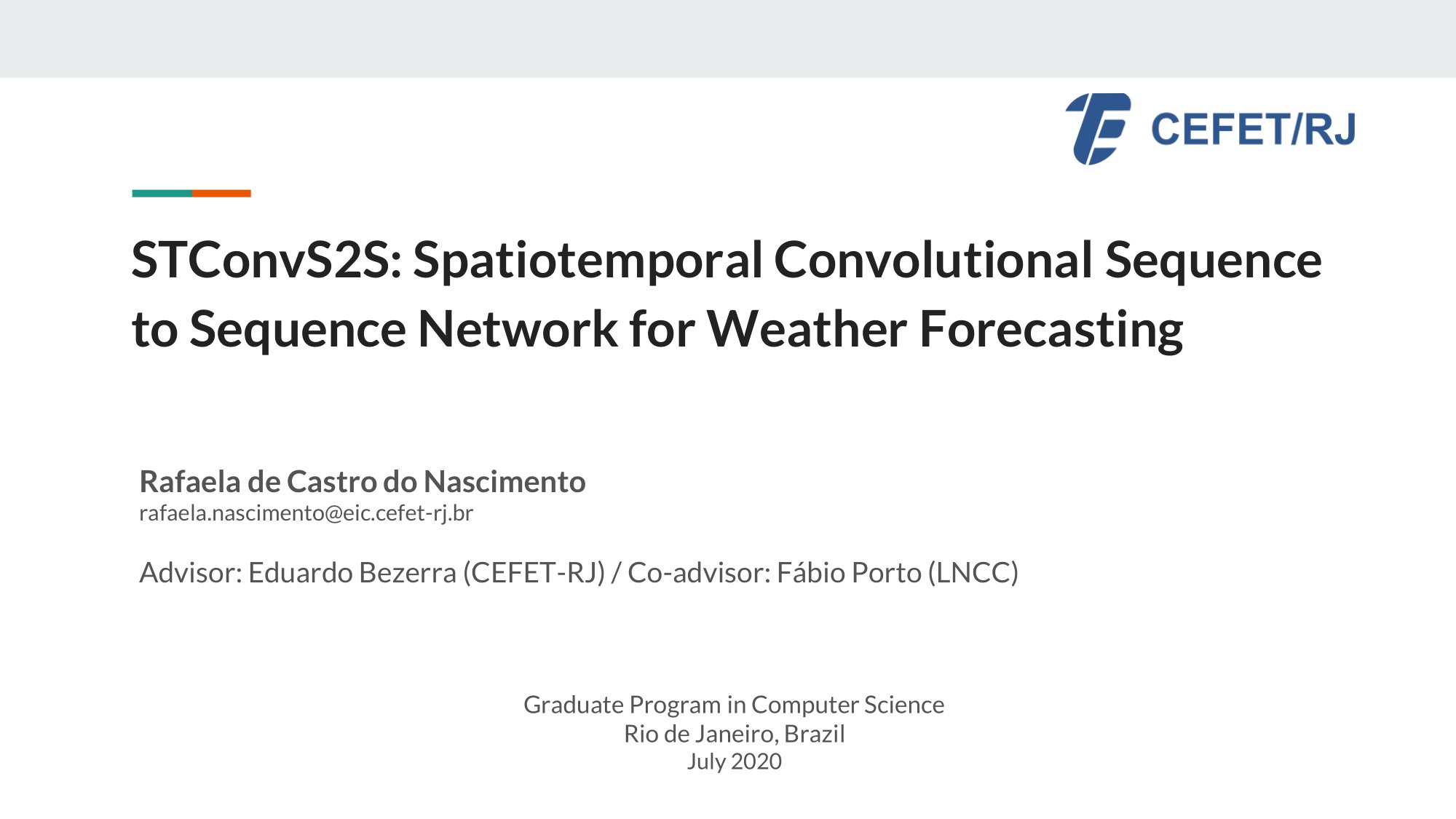 STConvS2S: Spatiotemporal Convolutional Sequence  to Sequence Network for Weather Forecasting